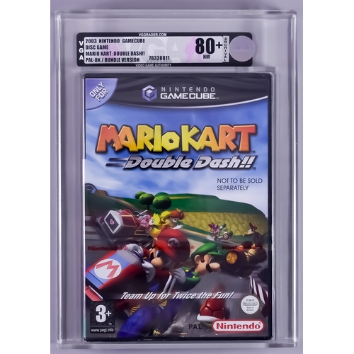 83 - 2003 Nintendo GameCube – Mario Kart: Double Dash! – PAL/UK Version VGA 80+/NM, with red Nintendo str... 