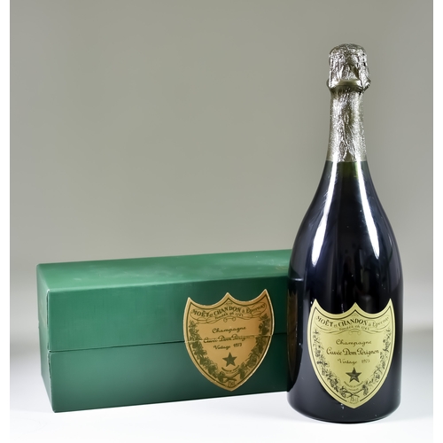 365 - A Bottle of 1973 Dom Perignon Champagne, in green presentation case