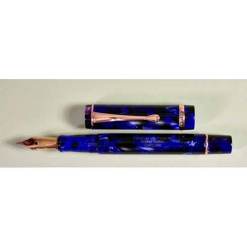 282 - A Conklin Duraflex 120 Anniversary Fountain Pen, limited edition no. 0240 of 1898, in fragmented pur... 