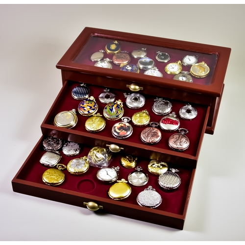 301 - Three Matching Wooden Cabinets, containing one hundred and four modern 