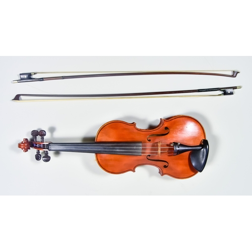 329 - An English Violin, Early 20th Century, by Percy Lee of London, with two piece back, the back 14ins, ... 