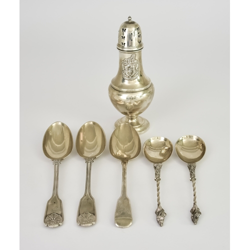 A Pair of Early Victorian Silver Fiddle, Thread and Shell Pattern Table ...