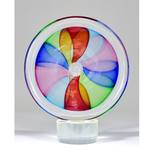 A Murano Glass 'Kaleidoscope' Disc, Late 20th Century, on circular