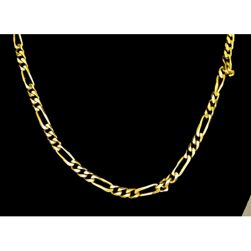 631 - An 18ct Gold Flat Link Chain, approximately 490mm in length, gross weight 35g