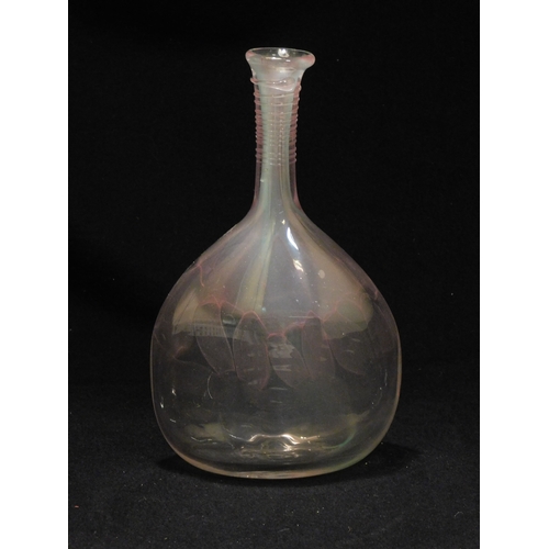 182 - Pink glass vase signed by Peter Layton
-height 20cm (8
