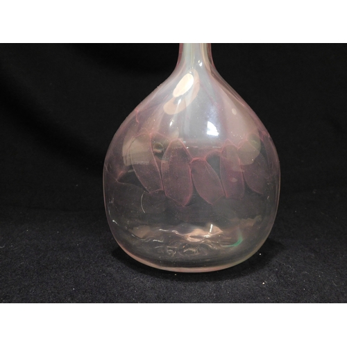 182 - Pink glass vase signed by Peter Layton
-height 20cm (8