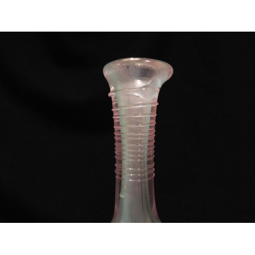 182 - Pink glass vase signed by Peter Layton
-height 20cm (8