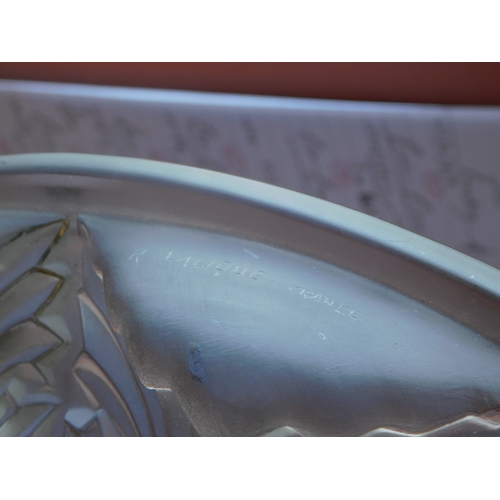 184 - c.1930 signed R Lalique France frosted glass 'Gaillon' scrolling acanthus plafonnier
-René Jules Lal... 