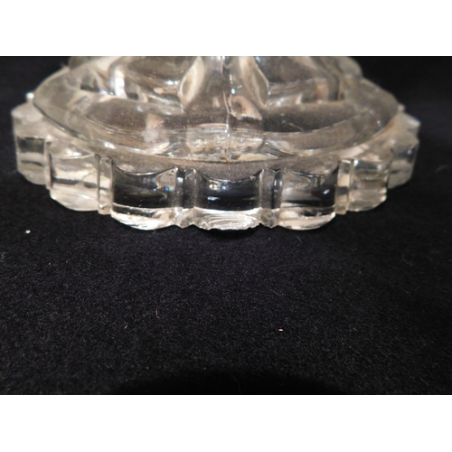 186 - Glass 5-branch candelabra with central prism
-height 50cm (19¾