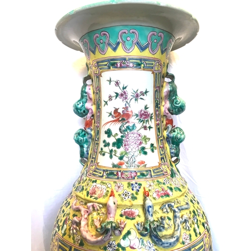 188 - Pair of 20th Century Oriental Floor standing Famille Rose Vases
-height 121cm (47¾