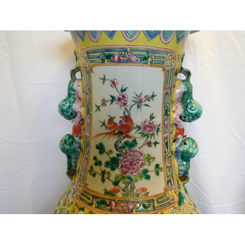 188 - Pair of 20th Century Oriental Floor standing Famille Rose Vases
-height 121cm (47¾
