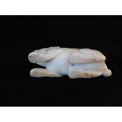 204 - Oriental marble figure of a beast
-length 11½cm (4½