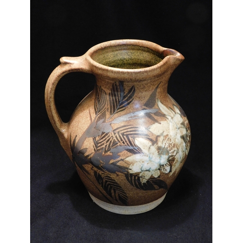 219 - Studio pottery jug / pitcher by David Eeles (1933-2015)
-woodfired in a 3 chambered climbing kiln to... 