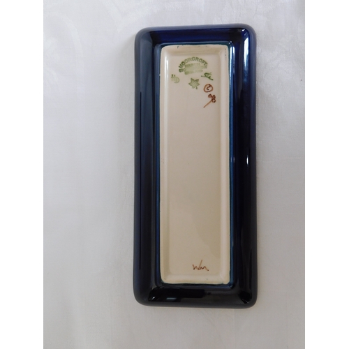 229 - 2001 (leaf backstamp) Moorcroft Anna Lily pattern rectangular dish (boxed)
-size 8½cm x 20cm (3¼