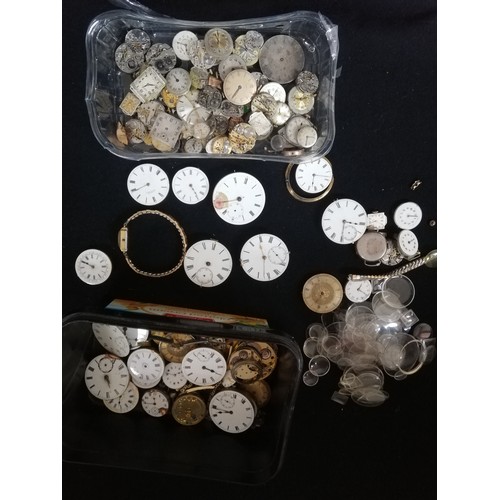43 - Quantity of pocket watch & wrist watch movements (spares / repairs)