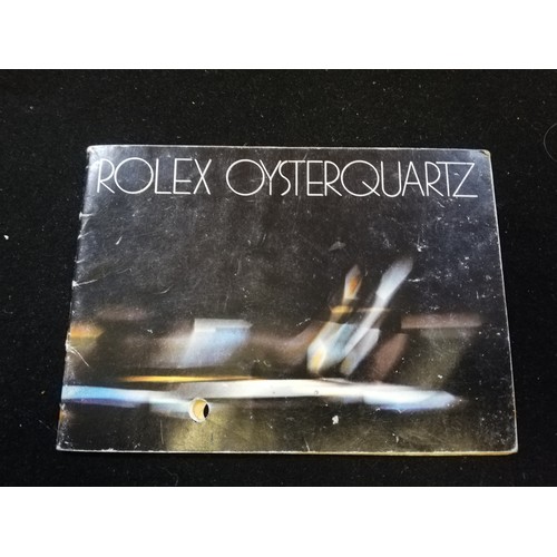 68 - Rolex oyster quartz pamphlet - 1984