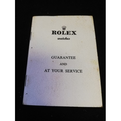 69 - Rolex guarantee booklet dated 1966