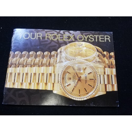 78 - Rolex oyster booklet dated 1996