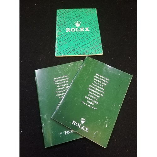 81 - Rolex 3 x translation booklets dated 1992/2001(x2)