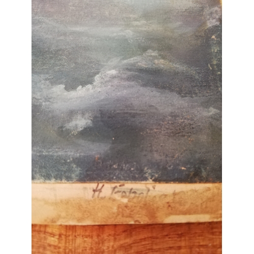 98 - Framed watercolour of a ship (Elgeria) signed H. Espoliet (?)
-52cm x 42cm (20½