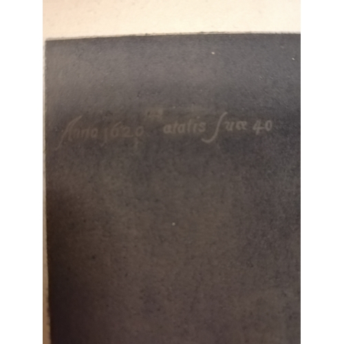 99 - Print of a gentleman inscribed 'Anno 1620 atatis suae 40'
-48cm x 37cm (19
