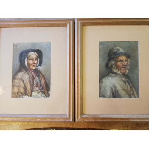 100 - 1902 lot of 2 x framed watercolours by Ernest Frederick Hill (1873-1960)