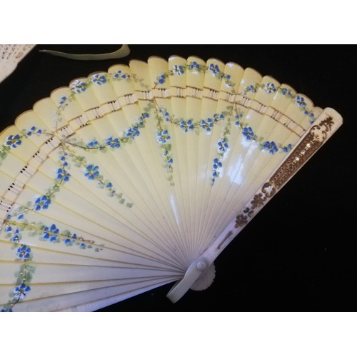 116 - 2 hand decorated fans