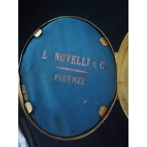159 - Triple pietra dura frame with gilt mount
-makers name L Novelli E C, Firenze
-5½