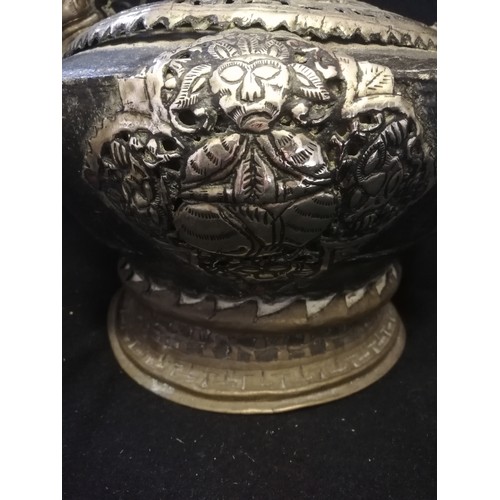 156 - Tibetan 19thC tri metal water vessel 16