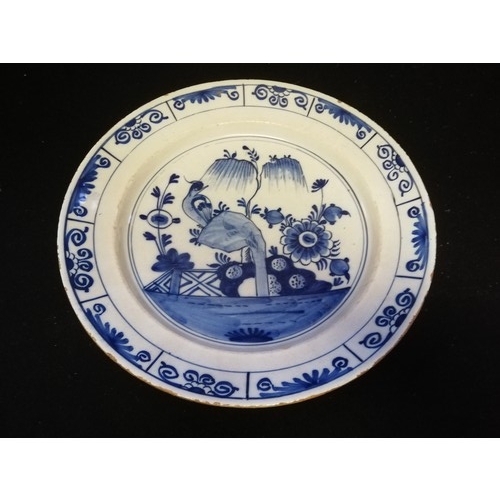 171 - Delft charger with bird & flower decoration
-13½