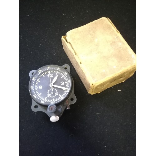 192 - WWII German Luftwaffe aircraft clock in original card box
#127-553A Nr 645376