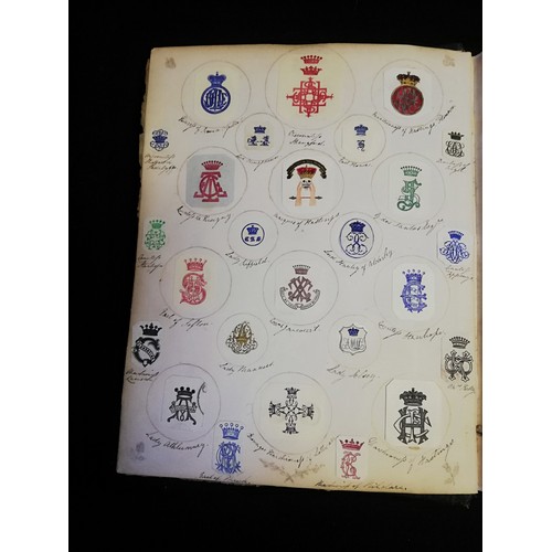 202 - Album full of crests / arms / monograms
The full album (52 sides) has virtually every one of the 100... 