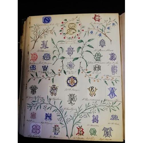 202 - Album full of crests / arms / monograms
The full album (52 sides) has virtually every one of the 100... 