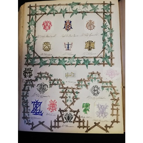 202 - Album full of crests / arms / monograms
The full album (52 sides) has virtually every one of the 100... 