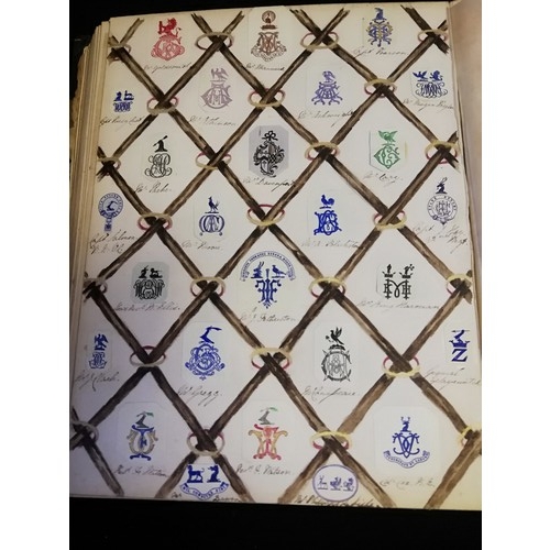 202 - Album full of crests / arms / monograms
The full album (52 sides) has virtually every one of the 100... 