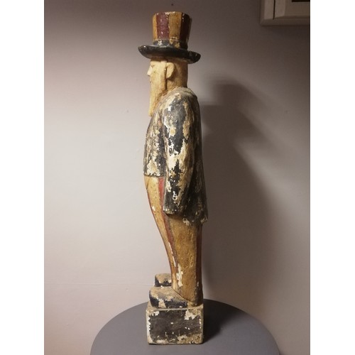 222 - Floor standing figure of American interest - Uncle Sam original folk / naive painted cigar store typ... 