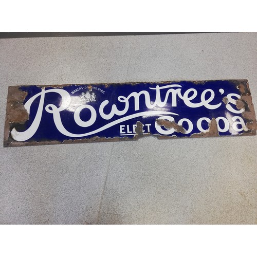 223 - Enamel sign - Rowntree's elect Cocoa - makers to HM the king
-61