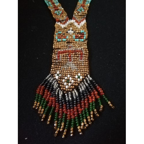 233 - Beadwork necklace with velvet backings
-length 17