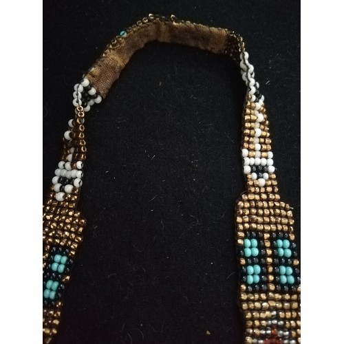 233 - Beadwork necklace with velvet backings
-length 17