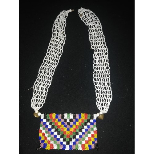 237 - 3 pieces of old african tribal beadwork