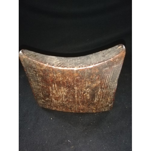 244 - Antique wooden tribal head rest
-6½