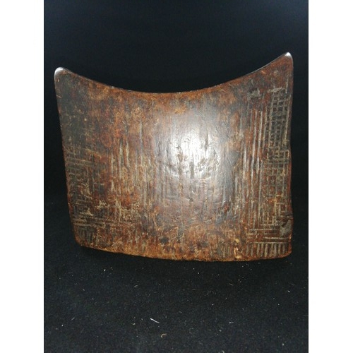 244 - Antique wooden tribal head rest
-6½