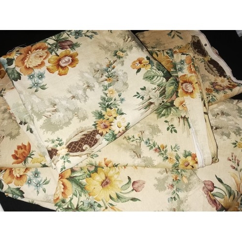 409 - 5 pieces of Sanderson floral linen fabric