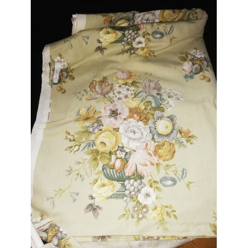 410 - Sanderson fabric piece (8 yds) - light green background with urns of flowers