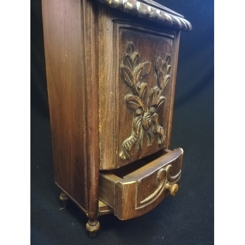 13 - Continental walnut candle box with drawer - 19
