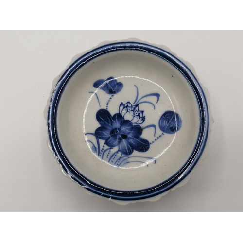 16 - Chinese blue and white saucer 5.5