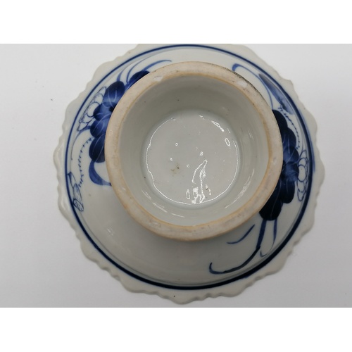 16 - Chinese blue and white saucer 5.5