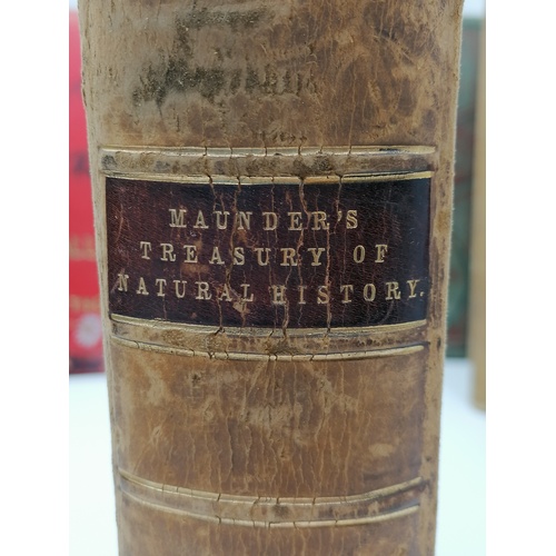 60 - Qty of books inc 1858 Maunder's Treasury of natural history