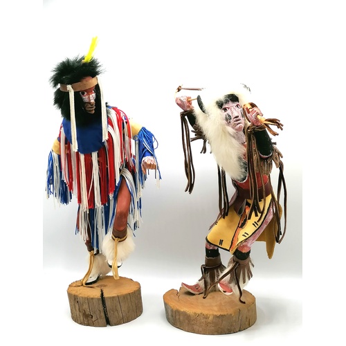 62 - 2 x Indian spirit dolls (height 17