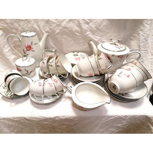 72 - Large collection of Noritake dinner and tea wear; over 100 pieces
Pattern #6044 Rosemarie
-produced ... 